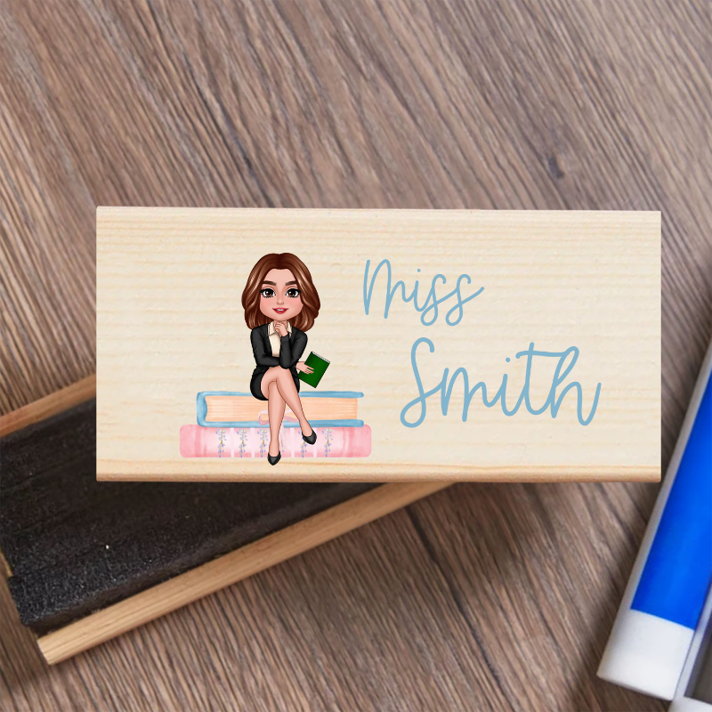 Personalized Teacher Pink Notebook Whiteboard Eraser, End Of The School Year Gift For Teachers, Teacher Appreciation Gift