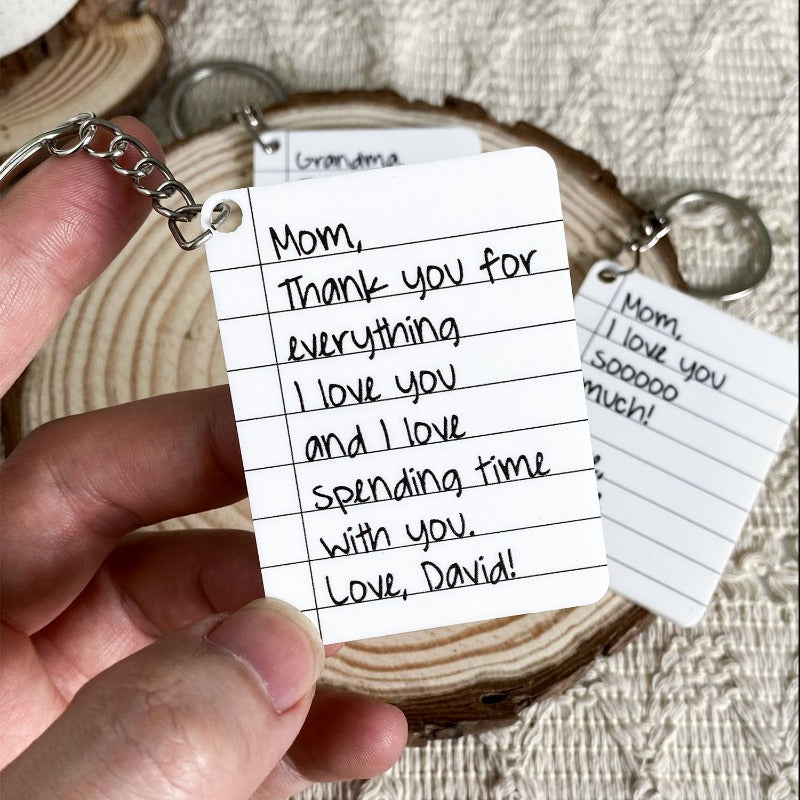 Personalized Message Keychain, Mother's Day Keychain Gift