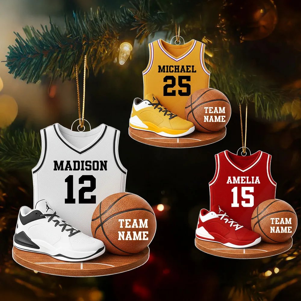 Basketball Kit - Personalized Acrylic Ornament - Christmas Gift For Son, Boyfriend, Gift For Him