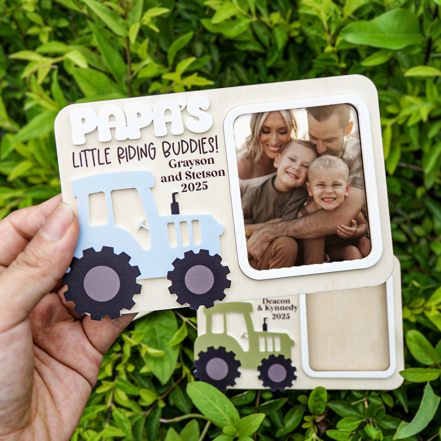 Personalized Tractor Kids Picture Holder Fridge Magnet Frame, Father's Day Gift, Gift For Husband, Grandpa Farmer Farmhouse Decor