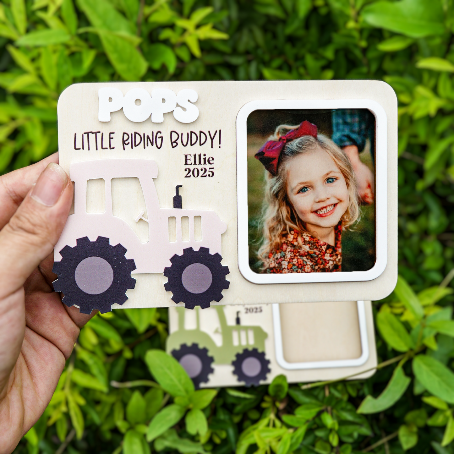 Personalized Tractor Kids Picture Holder Fridge Magnet Frame, Father's Day Gift, Gift For Husband, Grandpa Farmer Farmhouse Decor