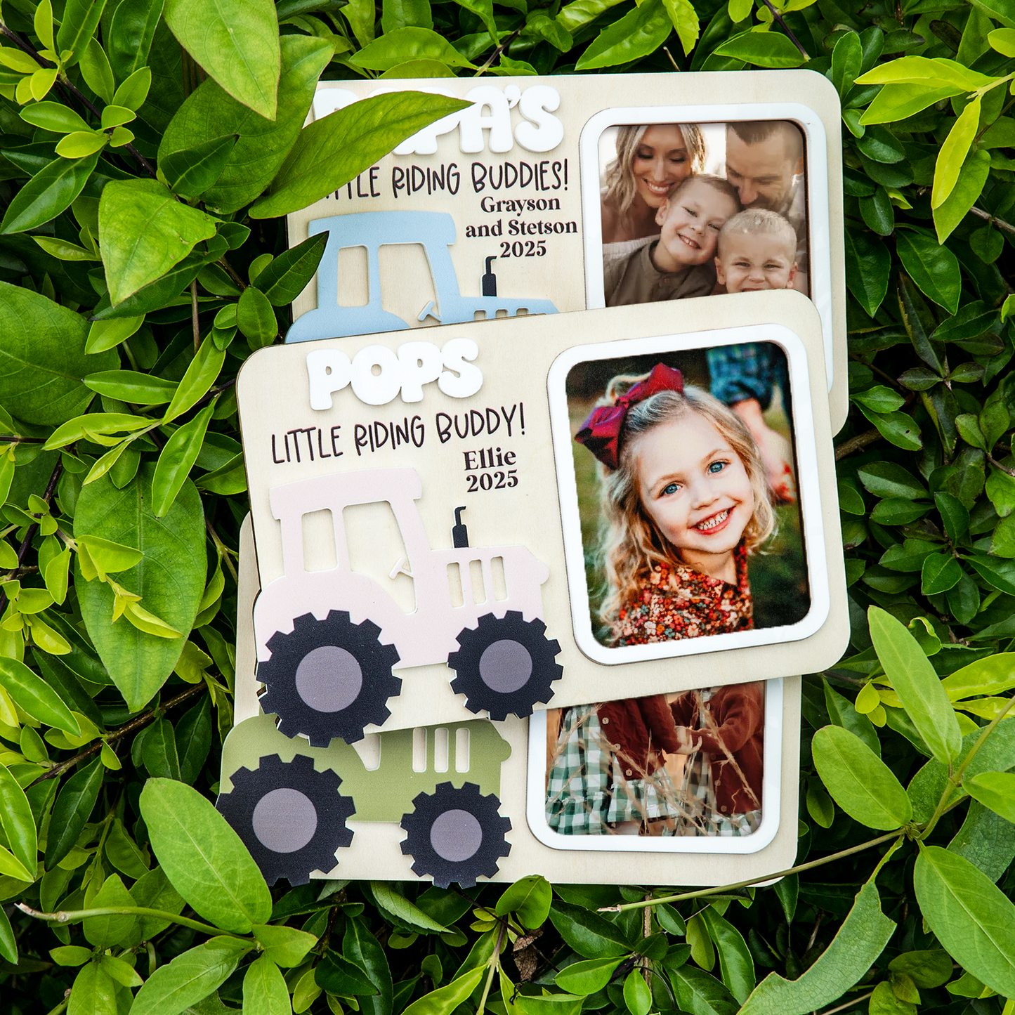 Personalized Tractor Kids Picture Holder Fridge Magnet Frame, Father's Day Gift, Gift For Husband, Grandpa Farmer Farmhouse Decor
