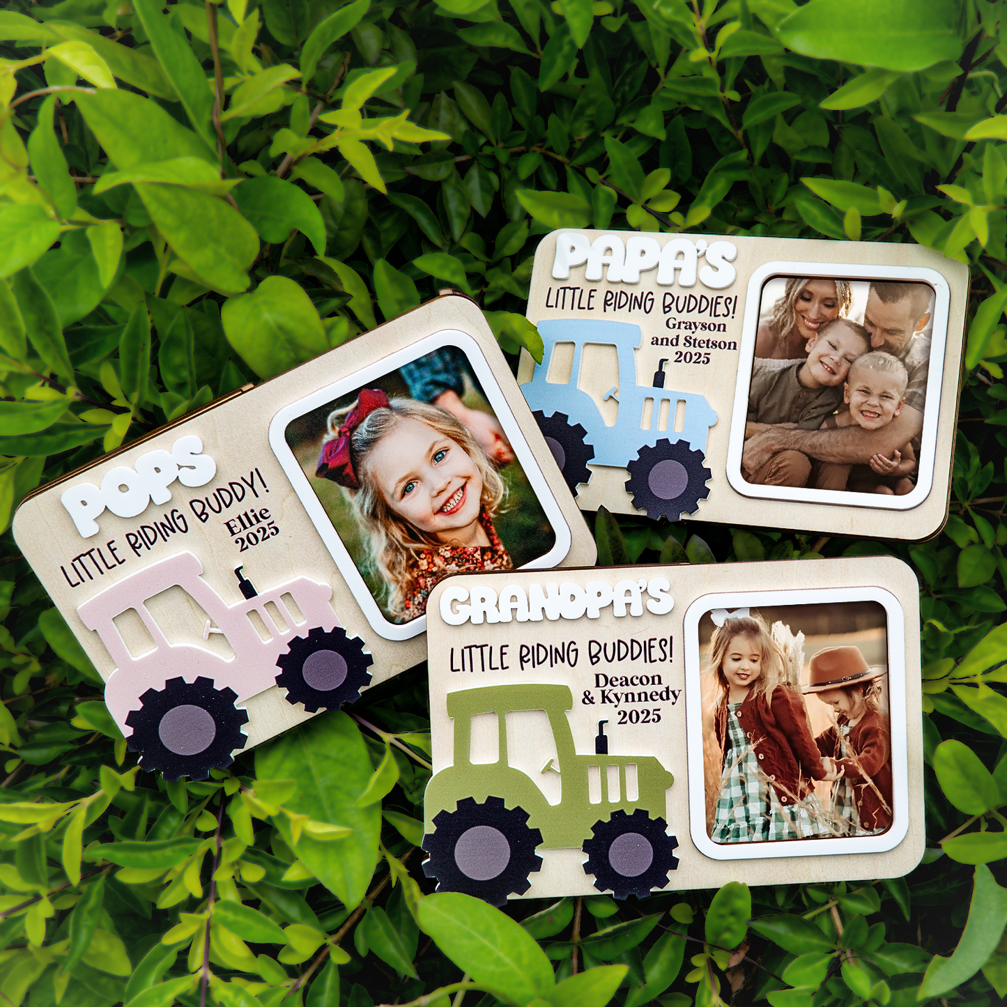 Personalized Tractor Kids Picture Holder Fridge Magnet Frame, Father's Day Gift, Gift For Husband, Grandpa Farmer Farmhouse Decor