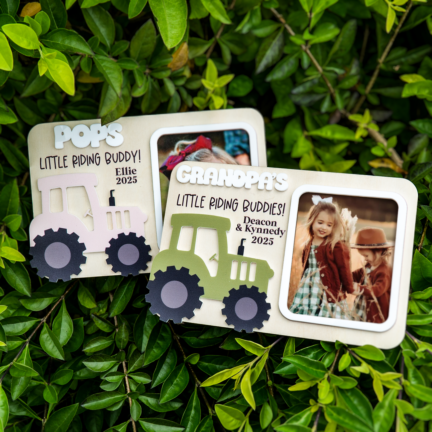 Personalized Tractor Kids Picture Holder Fridge Magnet Frame, Father's Day Gift, Gift For Husband, Grandpa Farmer Farmhouse Decor