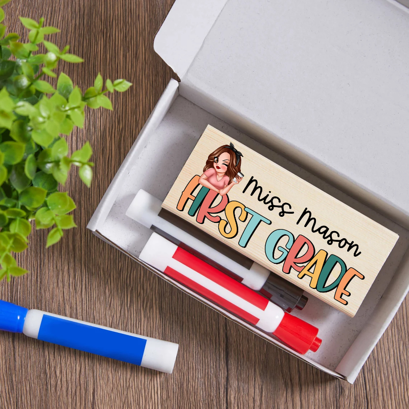 Personalized Teacher Grade Boho Whiteboard Eraser, End Of The School Year Gift For Teachers, Teacher Appreciation Gift
