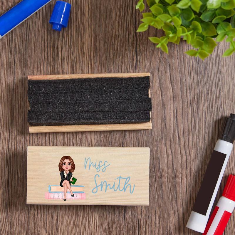 Personalized Teacher Pink Notebook Whiteboard Eraser, End Of The School Year Gift For Teachers, Teacher Appreciation Gift
