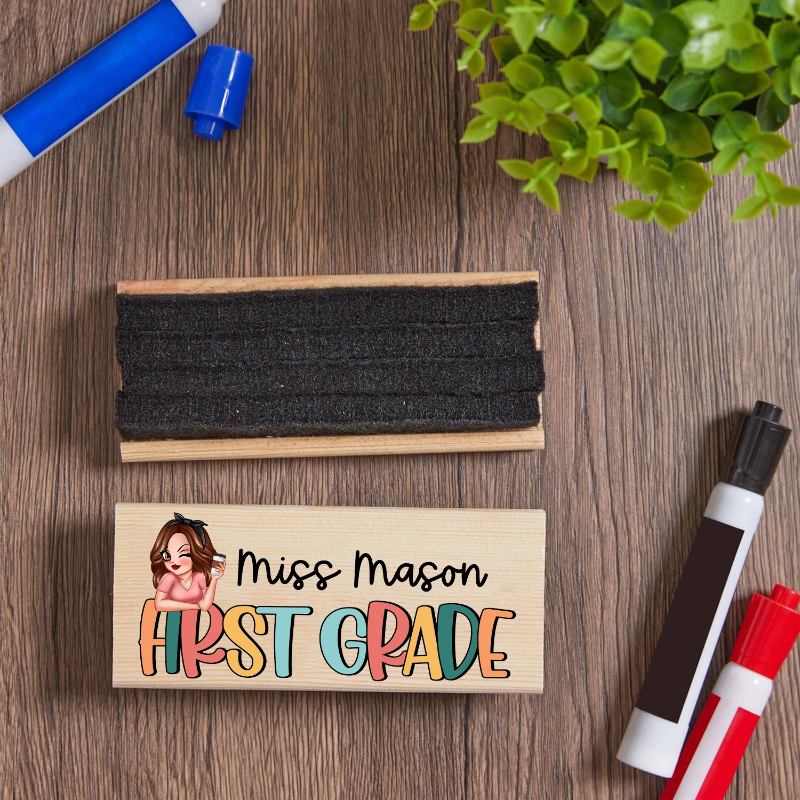 Personalized Teacher Grade Boho Whiteboard Eraser, End Of The School Year Gift For Teachers, Teacher Appreciation Gift