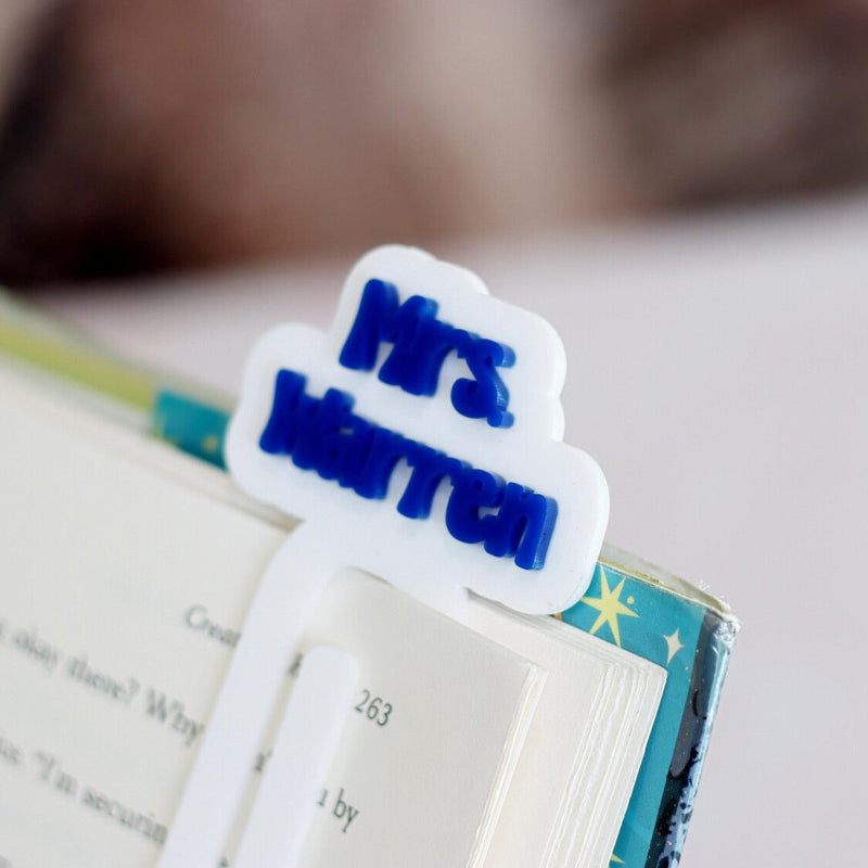 Personalized Acrylic Bookmark for Teachers, Lasercut Custom Gift, Paperclip Bookmark for Teacher Appreciation