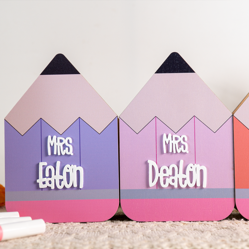 Personalized Pastel Teacher Pencil Holder for Teacher Appreciation Gift, End Of School Year Gift