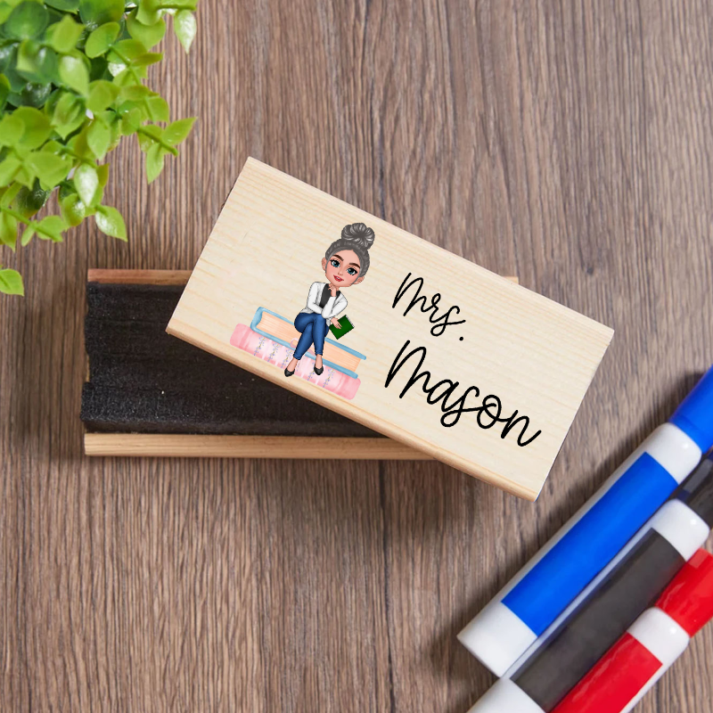 Personalized Teacher Pink Notebook Whiteboard Eraser, End Of The School Year Gift For Teachers, Teacher Appreciation Gift