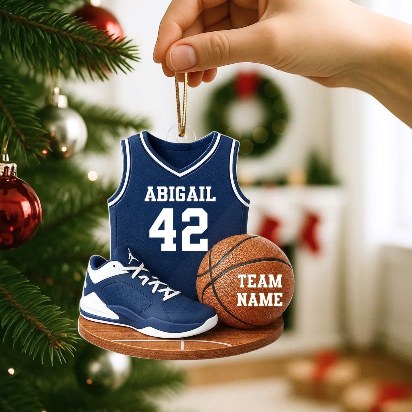 Basketball Kit - Personalized Acrylic Ornament - Christmas Gift For Son, Boyfriend, Gift For Him