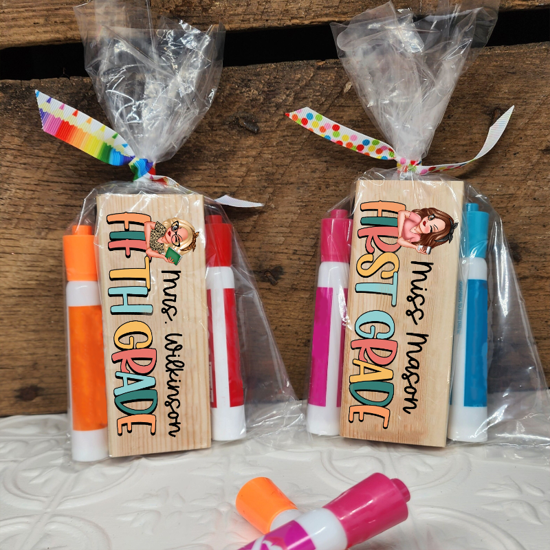 Personalized Teacher Grade Boho Whiteboard Eraser, End Of The School Year Gift For Teachers, Teacher Appreciation Gift