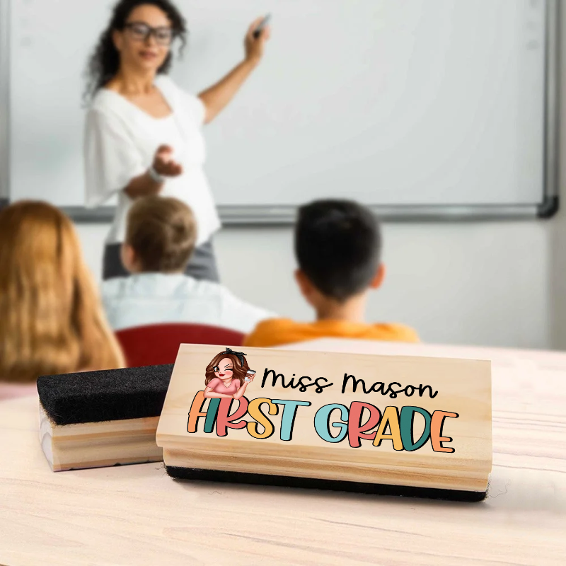 Personalized Teacher Grade Boho Whiteboard Eraser, End Of The School Year Gift For Teachers, Teacher Appreciation Gift