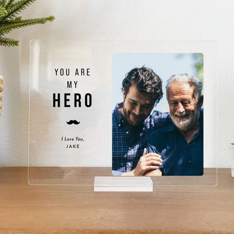 Personalized Dad's Keepsake Photo Plaque, Father's Day Gift