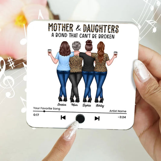 Personalized Mother Daughter Bond Can't Be Broken Music Fridge Magnet, Mother's Day Gift for Mom for Daughter