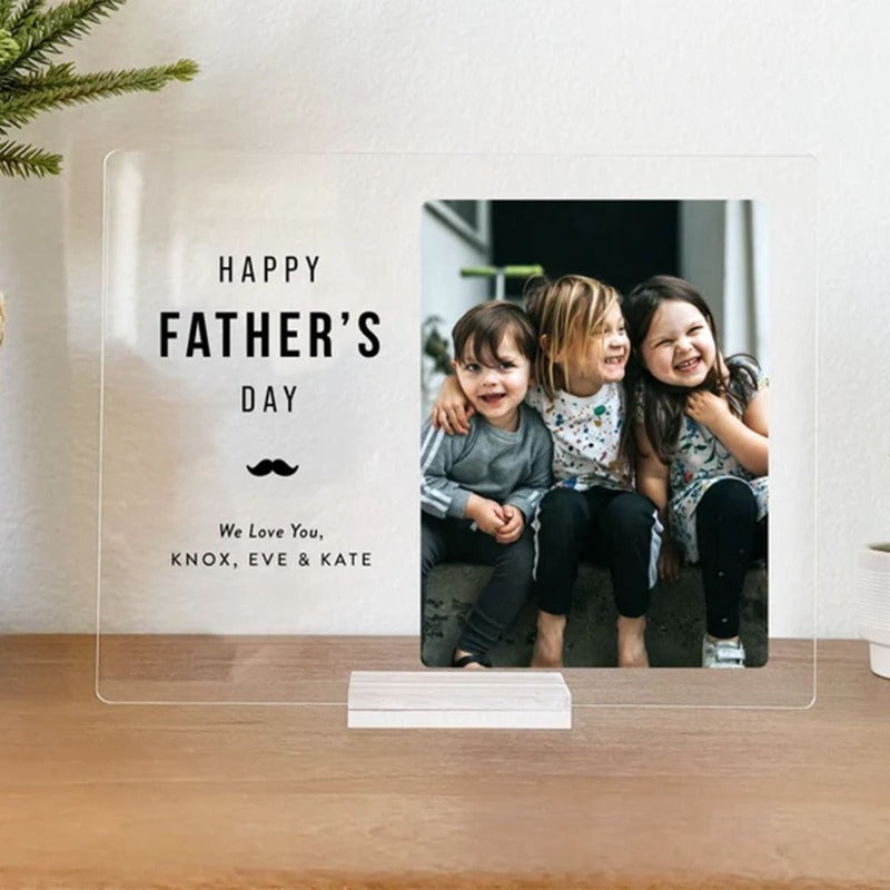 Personalized Dad's Keepsake Photo Plaque, Father's Day Gift