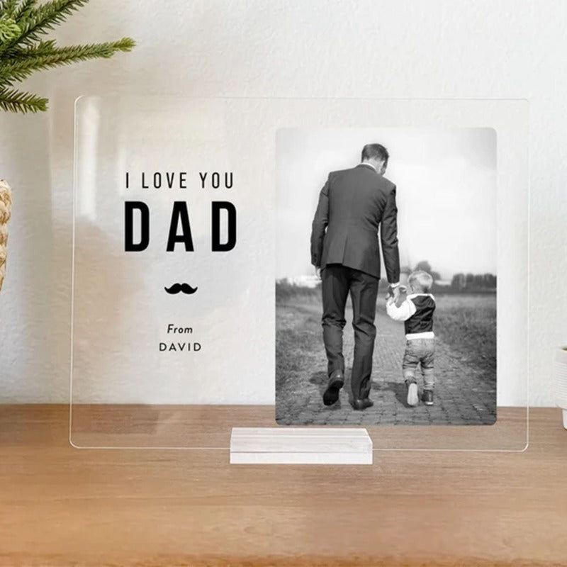 Personalized Dad's Keepsake Photo Plaque, Father's Day Gift
