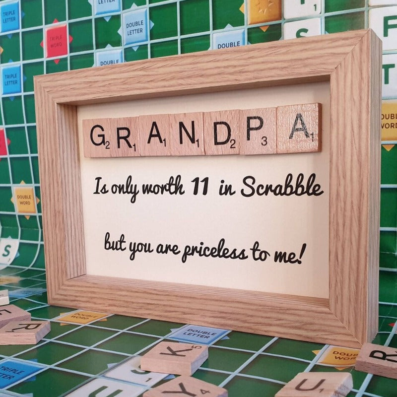 Personalized Grandpa's Scrabble Frame, Father's Day Gift