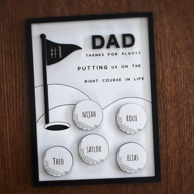 Personalized Golf Themed Sign, Father's Day Gift