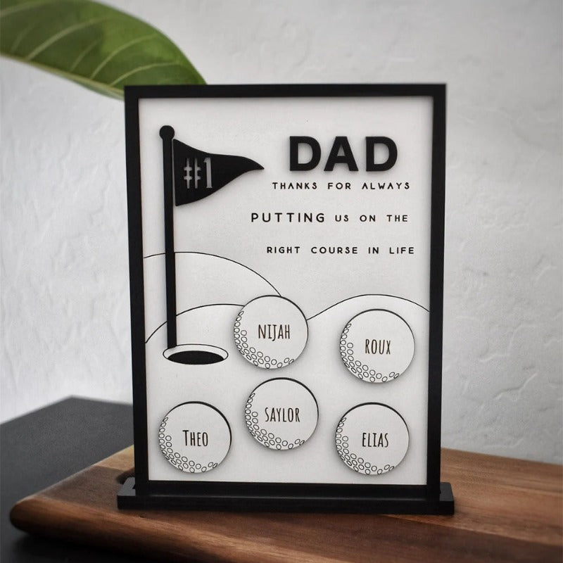 Personalized Golf Themed Sign, Father's Day Gift
