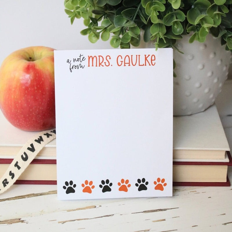 Personalized Teacher Notepad, Teacher Appreciation Gift