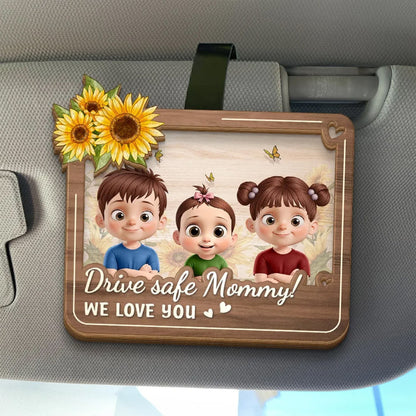 Personalized Miles May Pass But Love Stays Close Car Visor Clip, Heartfelt Mother's Day Gift For Mom, Grandma
