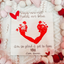 Personalized Valentine's Day Footprint Sign, First Valentine As Mom/Dad Gift