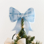 Personalized Christmas Tree Bow Acrylic Topper, Holiday Decoration