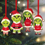 Personalized Wooden Grinch Family With Name Ornament,  Holiday Gift Tag / Stocking Tag For Gift for Family