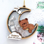 Personalized Teddy Bear Baby First Christmas Shaker Ornament, Holiday Decoration For New Parents