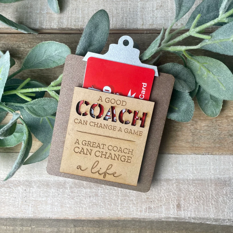 Coach Clipboard Card Holder, Thank you Gift For Chrismas, Coach Appreciation Gift