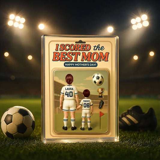 Personalized I Scored The Best Mom Soccer Figure Acrylic Block Plaque, Mother's Day Gift for Mom, Gift for Wife