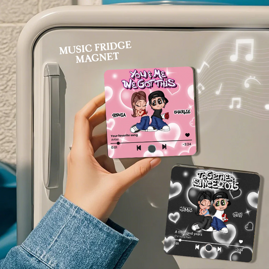 Personalized Y2K Couple Music Fridge Magnet, Heartfelt Gift For Couple, For Him, For Her, Boyfriend, Girlfriend, Husband, Wife