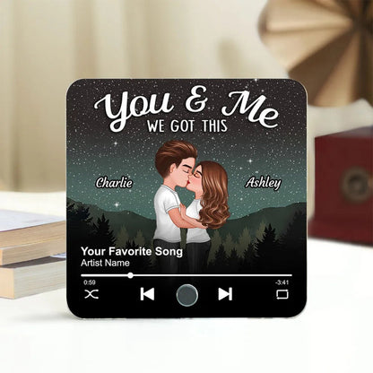 Couple Kissing Under Stars Personalized Music Fridge Magnet, Heartfelt Gift For Couple, For Him, For Her, Boyfriend, Girlfriend, Husband, Wife