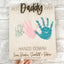 Personalized Father's Day Handprint Sign, Father's Day Gift from Kids