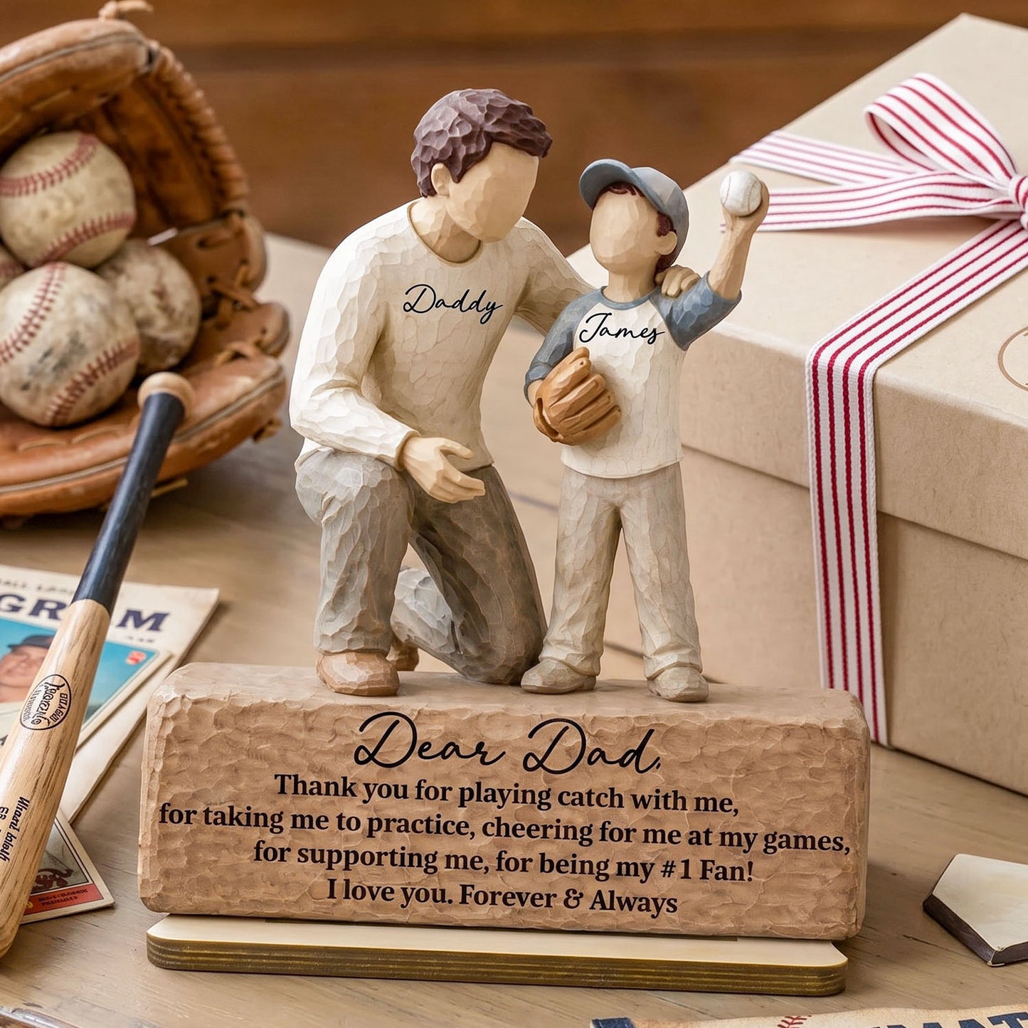 You Are The Greatest Father & Son 2D Flat Printed - Personalized 2-Layered Wooden Plaque - Sentimental Father's Day Gift For Dad From Son