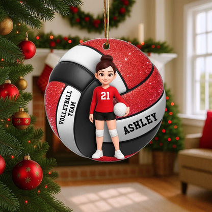 Volleyball Girl - Personalized Acrylic Ornament