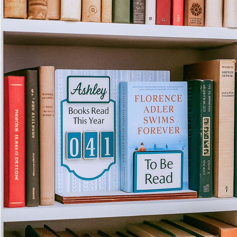 Personalized Books Read This Year Tracker Book Holder, Gift for Readers, Book Lover Gift, Bookshelf Decor