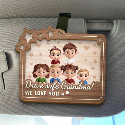 Personalized Wherever You Go, Our Love Goes With You Car Visor Clip, Meaningful Mother's Day Gift For Mom, Grandma