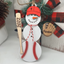 Personalized Baseball Softball Snowman Ornament, Christmas Gift For Baseball Softball Players and Coach