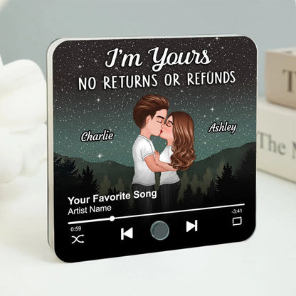 Couple Kissing Under Stars Personalized Music Fridge Magnet, Heartfelt Gift For Couple, For Him, For Her, Boyfriend, Girlfriend, Husband, Wife