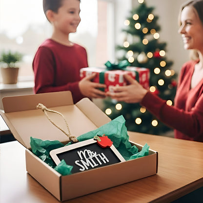 Teacher Appreciation Personalized Chalkboard Ornament, Christmas Gift for Teacher