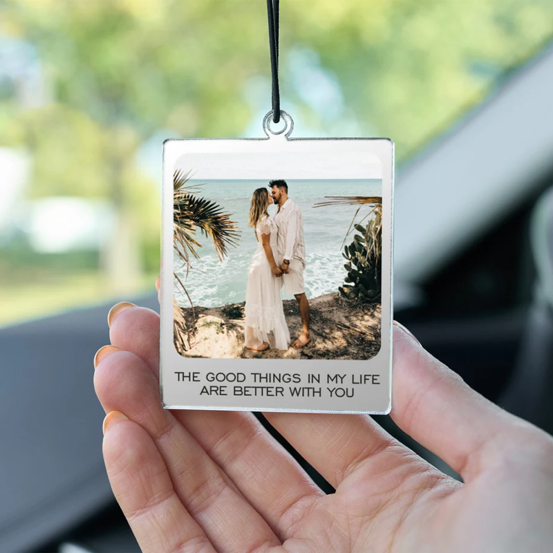 Personalized Photo Car Tag, Meaningful Gifts For Him