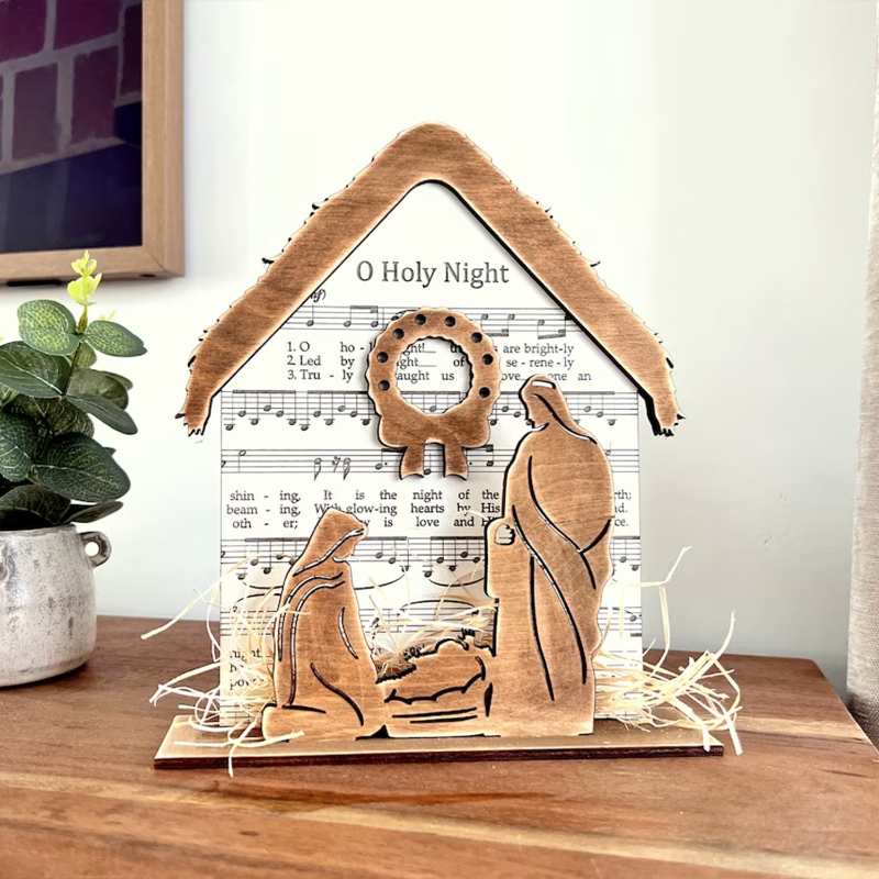 Nativity Scene Shelf Sitter, Christmas Decoration