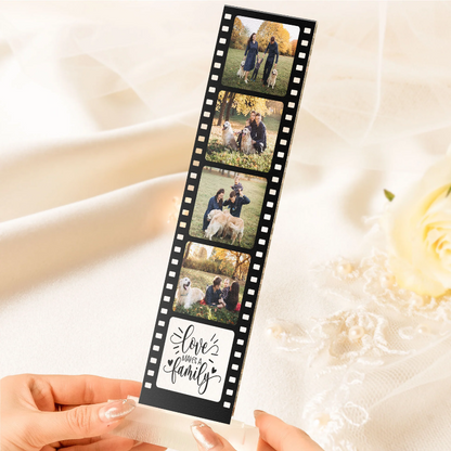 Personalized Loves Make A Family Acrylic Photo Film Strip, Couple Gift, Valentine's Day Gift For Wife Husband, Anniversary