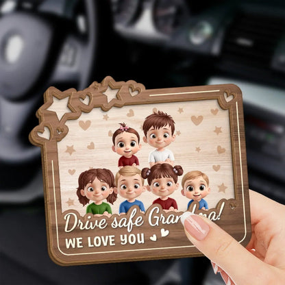 Personalized Wherever You Go, Our Love Goes With You Car Visor Clip, Meaningful Mother's Day Gift For Mom, Grandma