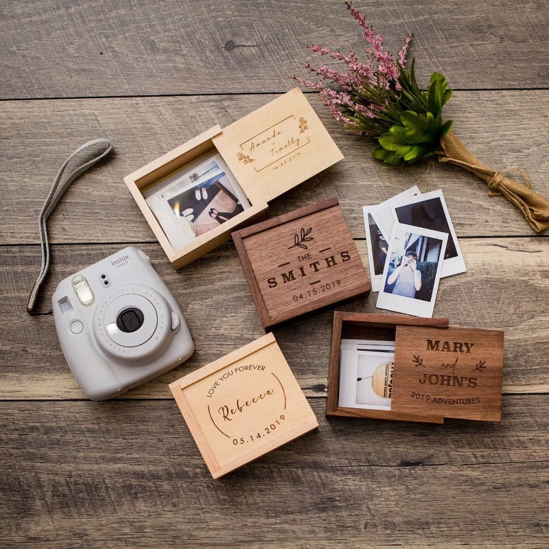 Personalized Small Picture Photo Print Box, Anniversary Gift