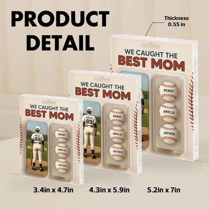 We Caught The Best Mom Baseball Lover Toy Box Figure Style Personalized Acrylic Block Plaque