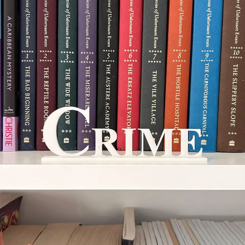 Bookshelf Labels White Acrylic Plaque With Flat Base Add On