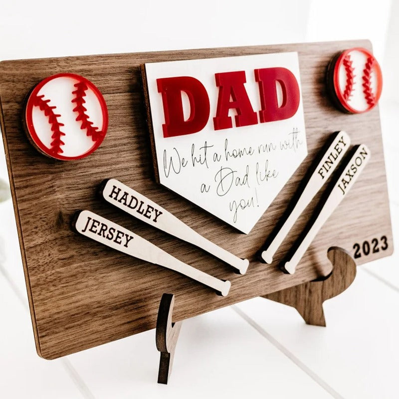 Personalized Baseball Themed Fathers Day Gift